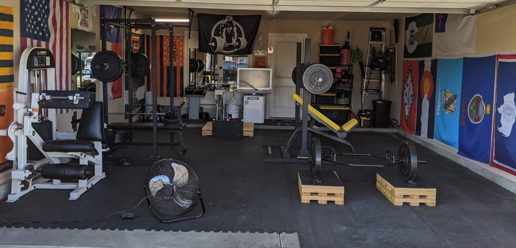 Indoor best sale garage gym